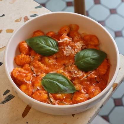 Gnocchi with Nduja and Zucchini in a Creamy Peperoncino Sauce