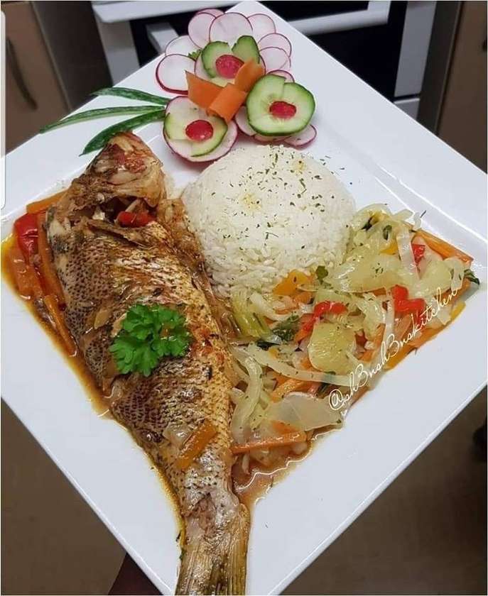 White Rice with Fish