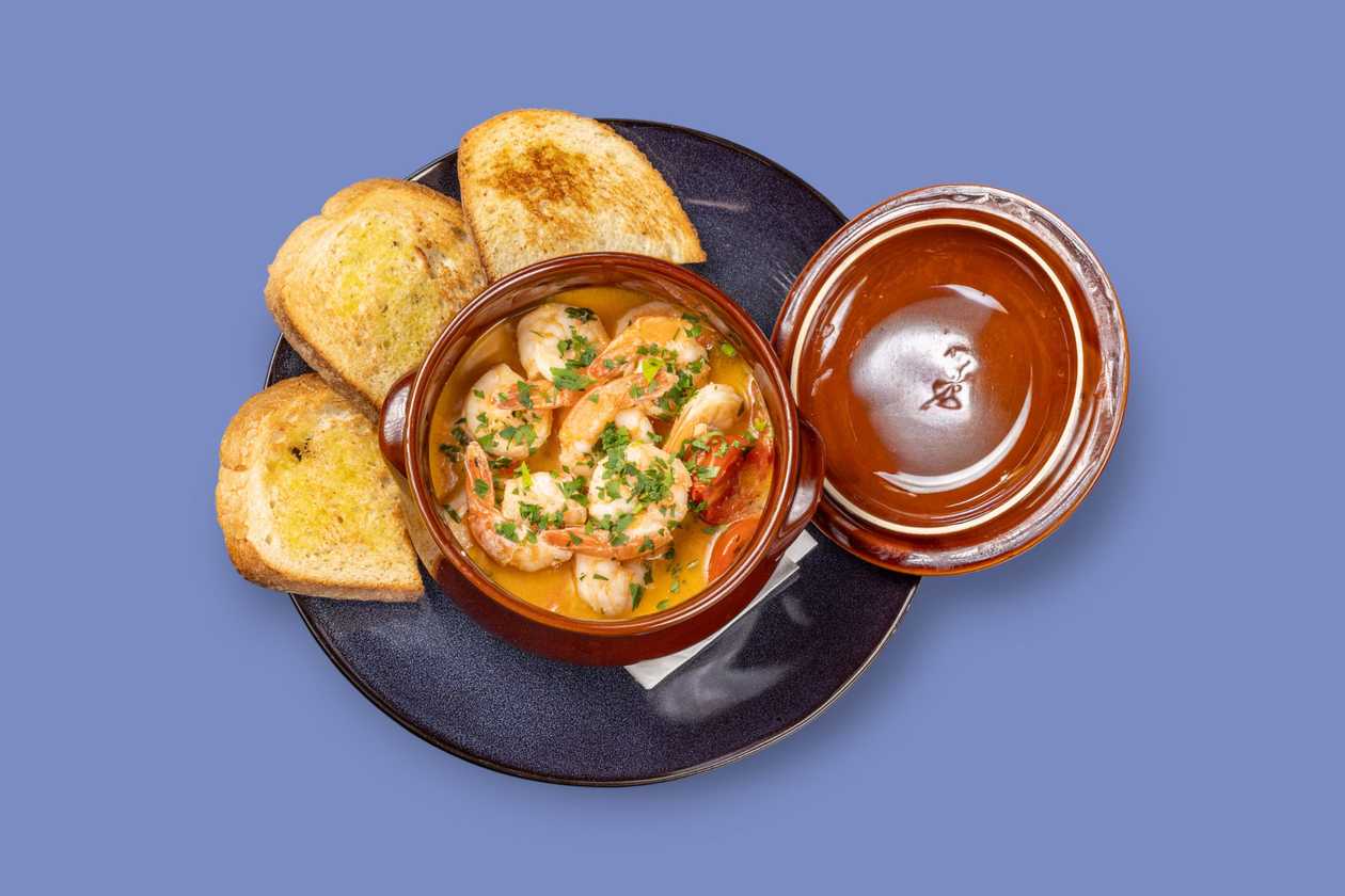 Pan-fried Shrimp in White Wine