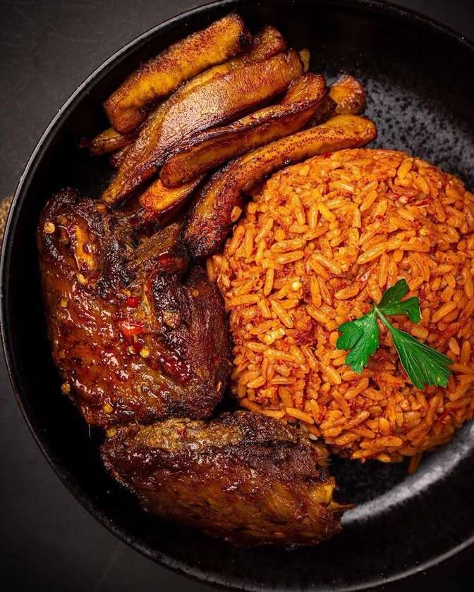 Jollof Rice with vegetables stew