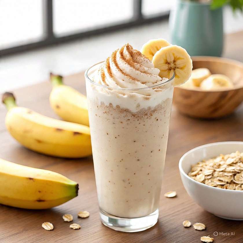 Large Oat and Banana Milkshake