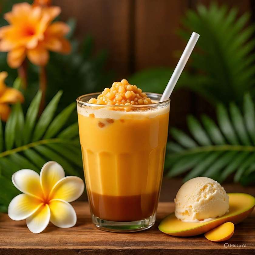 Small Mango Milk Tea