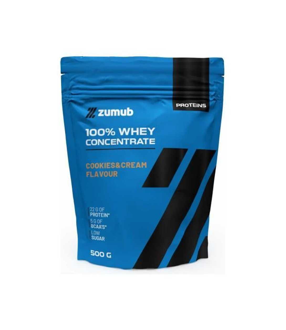 Suplemento Alimentar Zumub 100% Whey de Cookies & Cream Concentrada 500 gr