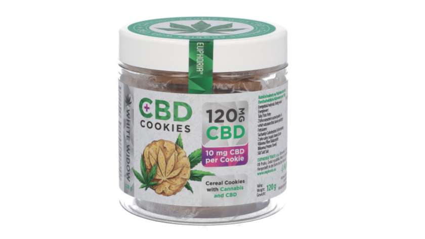 PROMOCJA Ciastka zbożowe CBD Euphoria White Widow 120mg
