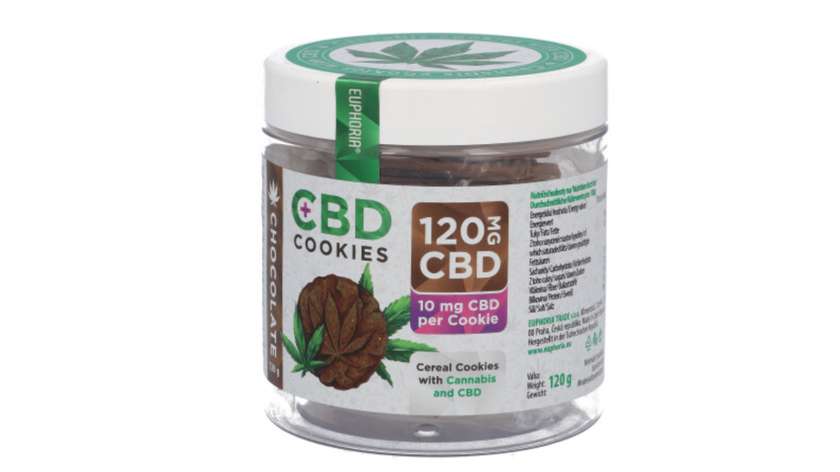 PROMOCJA Ciastka zbożowe CBD Euphoria Czekoladowe 120mg