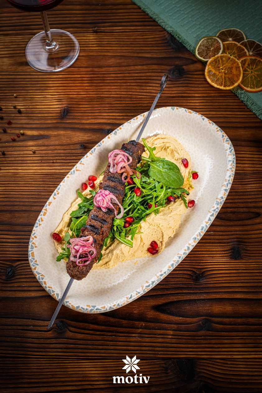 Beef Kebab with Hummus