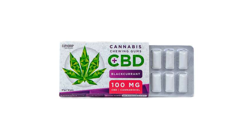 Guma do Żucia Euforia CBD Czarna Porzeczka 100mg