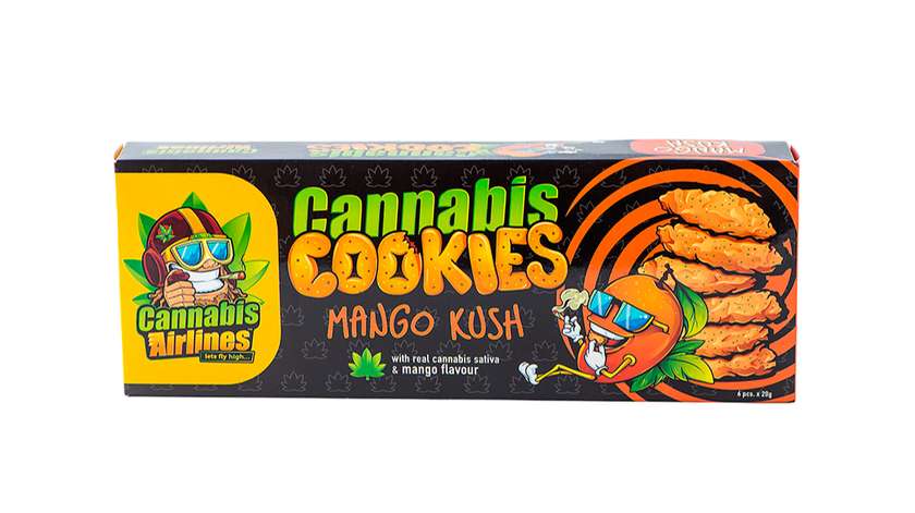 PROMOCJA Ciasteczka Cannabis Airlines MANGO KUSH box 6szt.