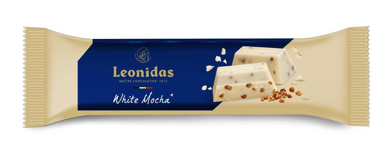 White Chocolate Bar with Mocha Coffee Pearls 50 g