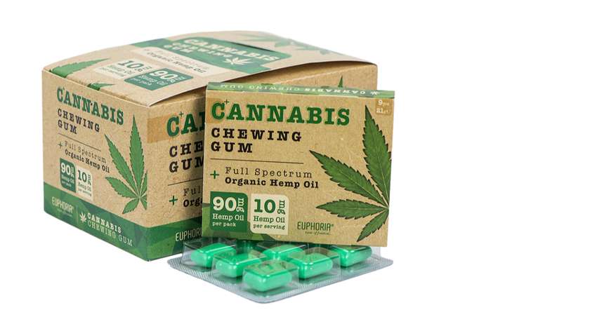 Guma do żucia Euphoria CBD Smak Konopi Cannabis Sativa L.