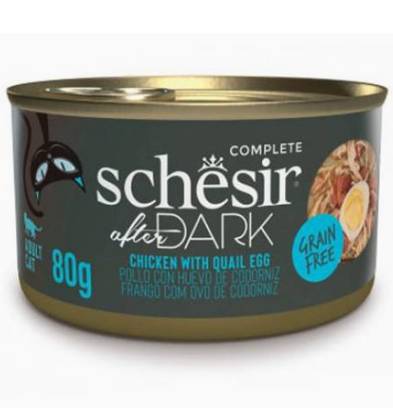 Schesir After Dark Can of Chicken and Quail Egg Chunks in Gravy