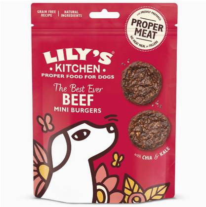 Lily's Kitchen Snacks Beef Mini Burgers with Beef 70g