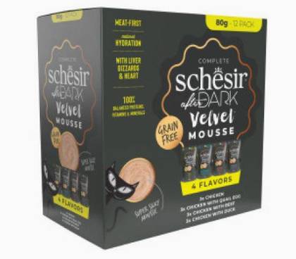 Schesir After Dark Velvet Multipack Variety Pouches of Mousse