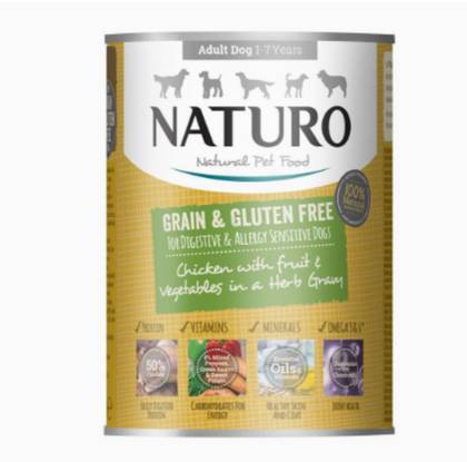 Naturo Adult Dog Grain Free Can of Chicken in Herb Gravy