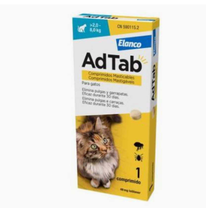 AdTab 48 mg Chewable Antiparasitic for Cats (> 2-8Kg)