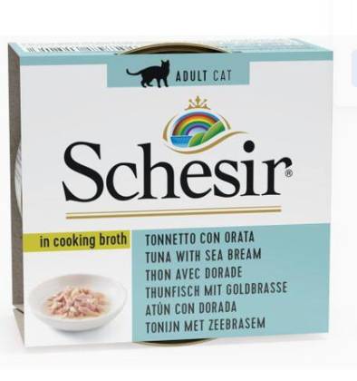 Schesir Can of Natural Tuna and Gilt-Head Bream in Broth