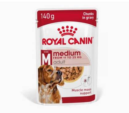 Royal Canin Medium Adult Pouch Chunks in Gravy