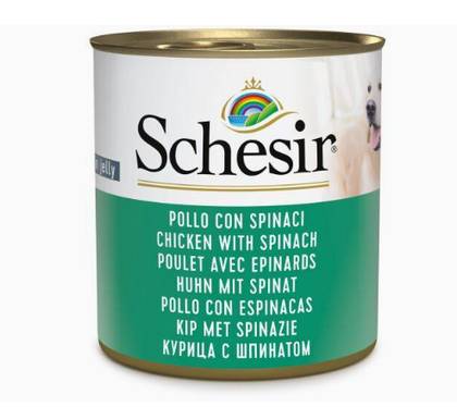 Schesir Can of Chicken with Spinach in Jelly