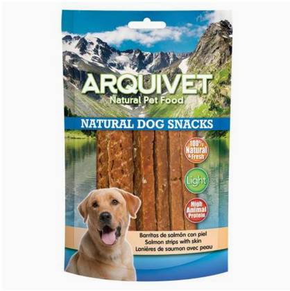 Arquivet Natural Salmon Bars with Skin 100g