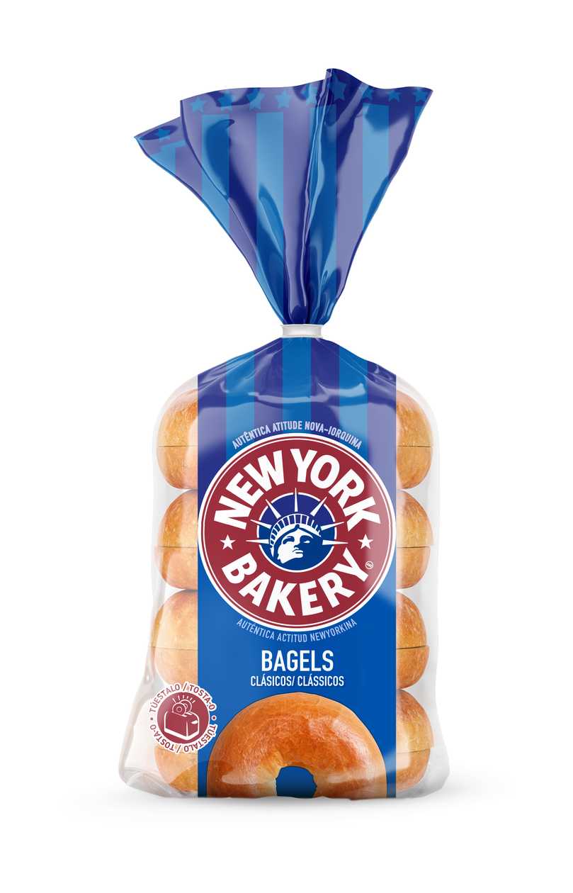 Bagels Clássico New York Bakery 4 un