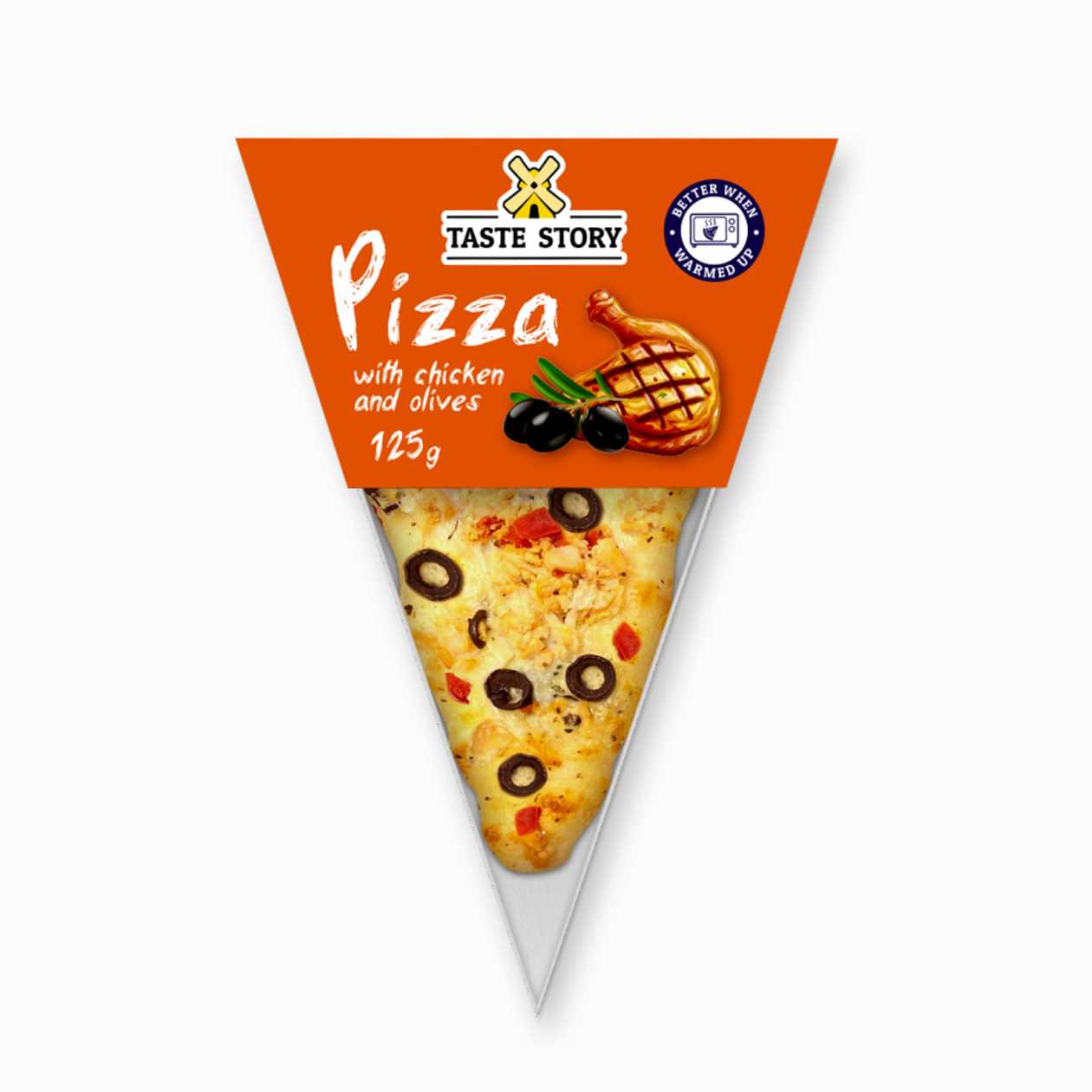 Pica su vištiena ir alyvuogėmis TASTE STORY, 125g (baigiasi galiojimas)