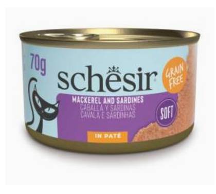 Schesir Grill Can of Sardine and Mackerel Fillets with Squid in Pâté