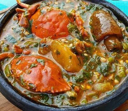Banku with Okro Stew