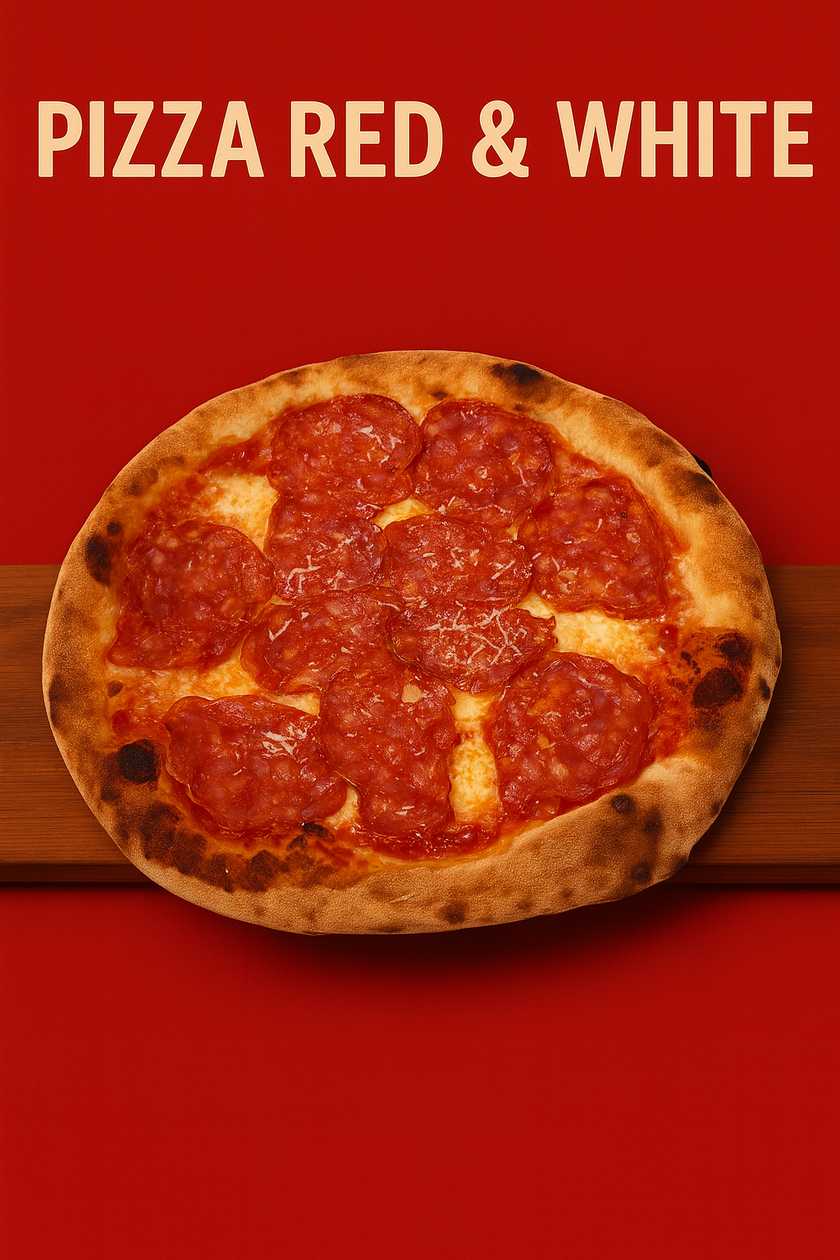 Red and white pizza