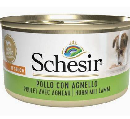 Schesir Adult Small Can of Chicken with Lamb in Sauce