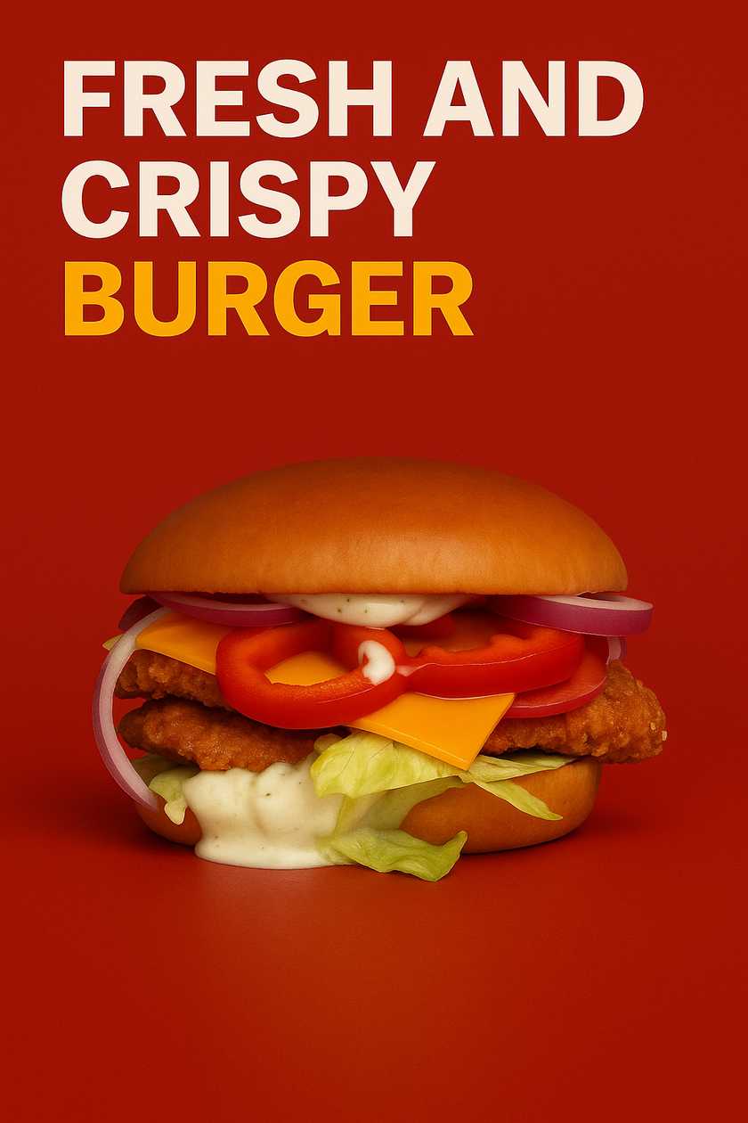 Fresh and Crispy Burger