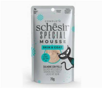 Schesir Special Skin & Coat Pouch of Salmon and Chicken Mousse
