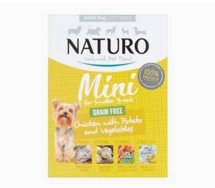 Naturo Mini Adult Dog Grain Free Pouch of Chicken with Potatoes & Vegetables