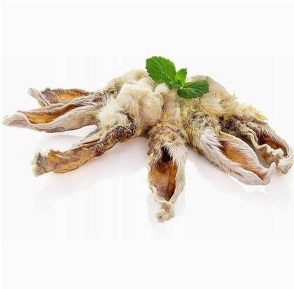 Nakos Natural Dried Rabbit Ears with Fur 250g