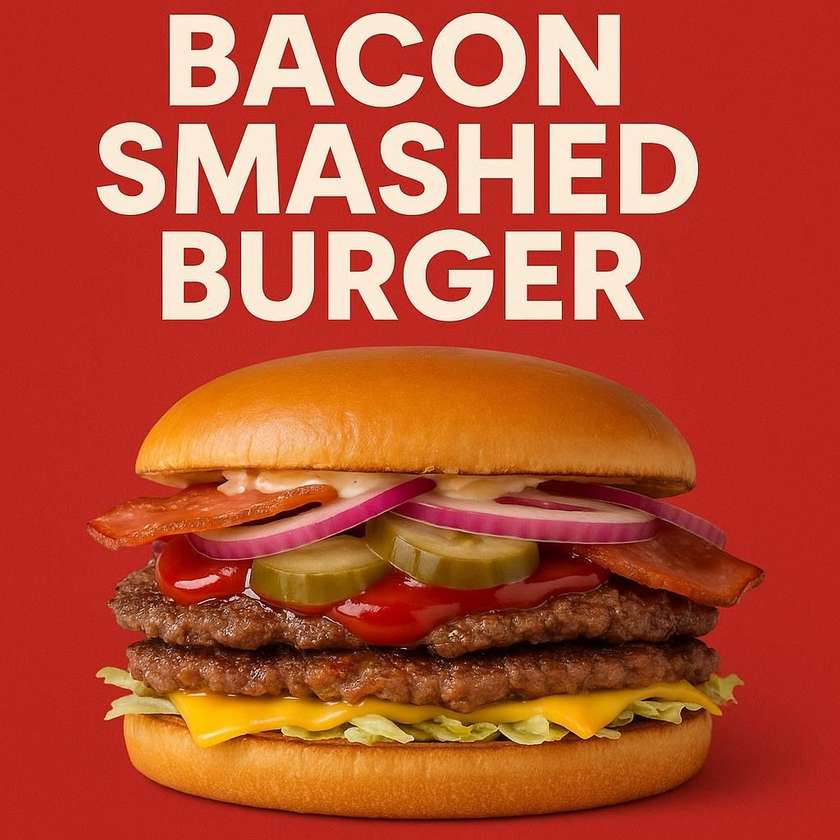 Bacon smashed burger