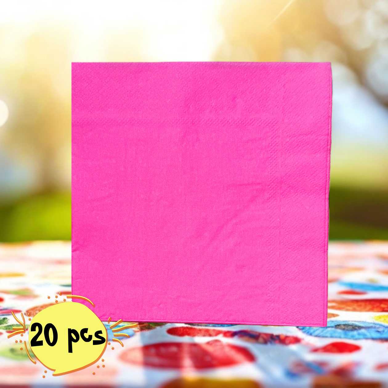 Paper napkins (20pcs), pink