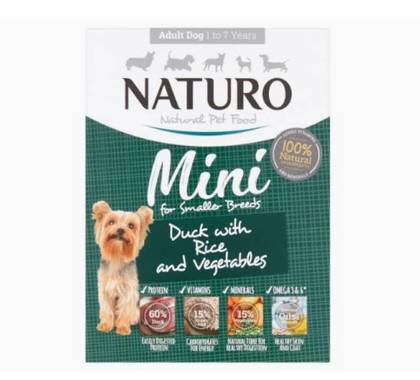 Naturo Mini Adult Dog Gluten Free Pouch of Duck with Rice & Vegetables