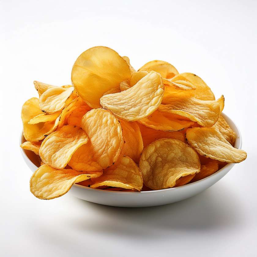 Homemade Potato Chips, Sour Cream Dip