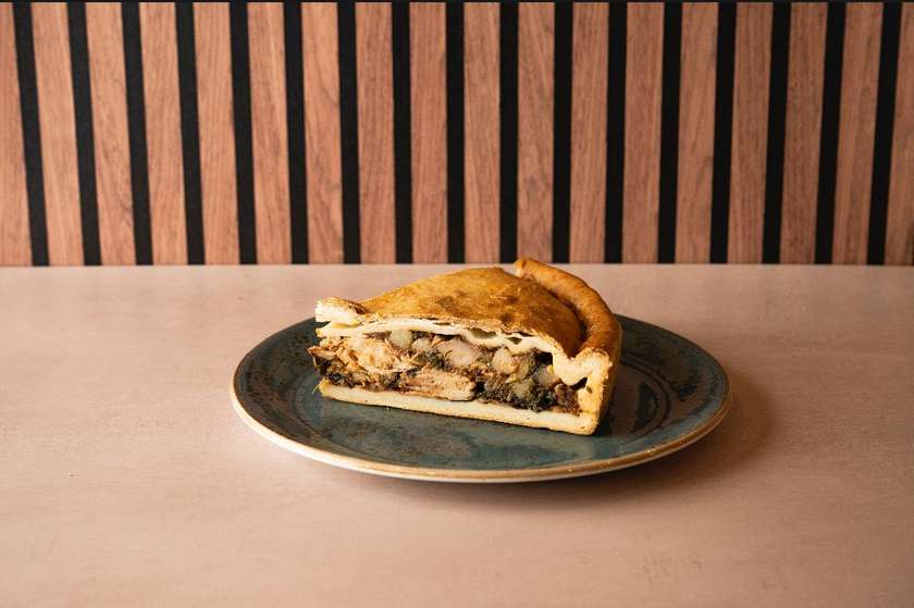 Lampuki pie portion