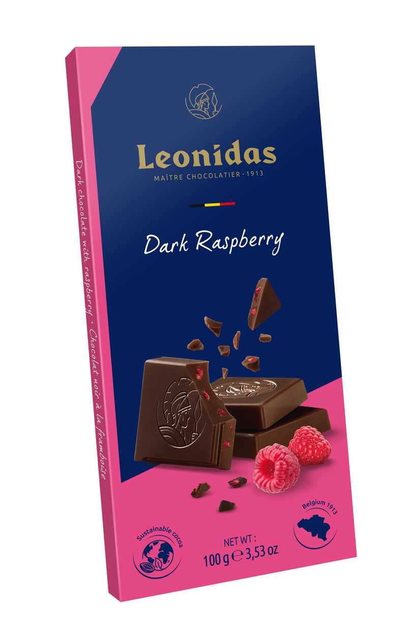 Dark Chocolate Bar with Raspberries 100 g