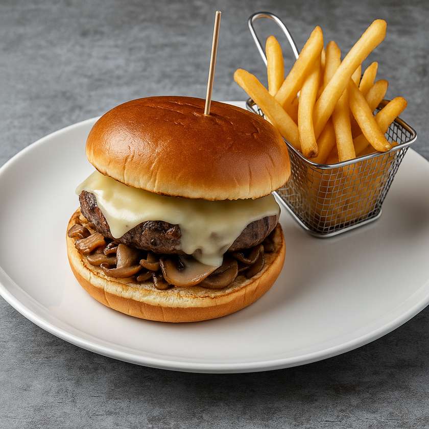 Mushroom Swiss Burger