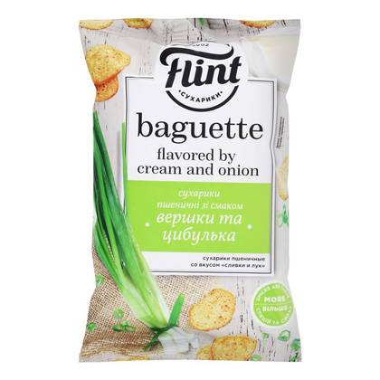 Sucharki Flint Baguette o smaku Śmietany  i Cebulki