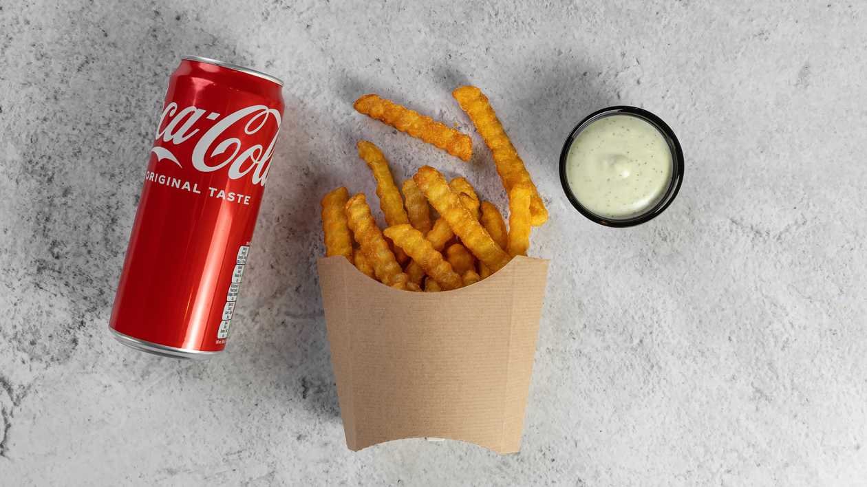 Komplekts frī+mērce+dzēriens