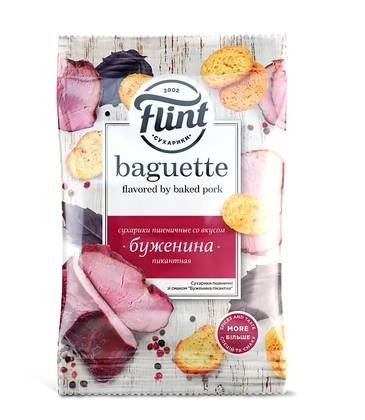 Sucharki Flint Baguette o smaku Szynki Pikantnej