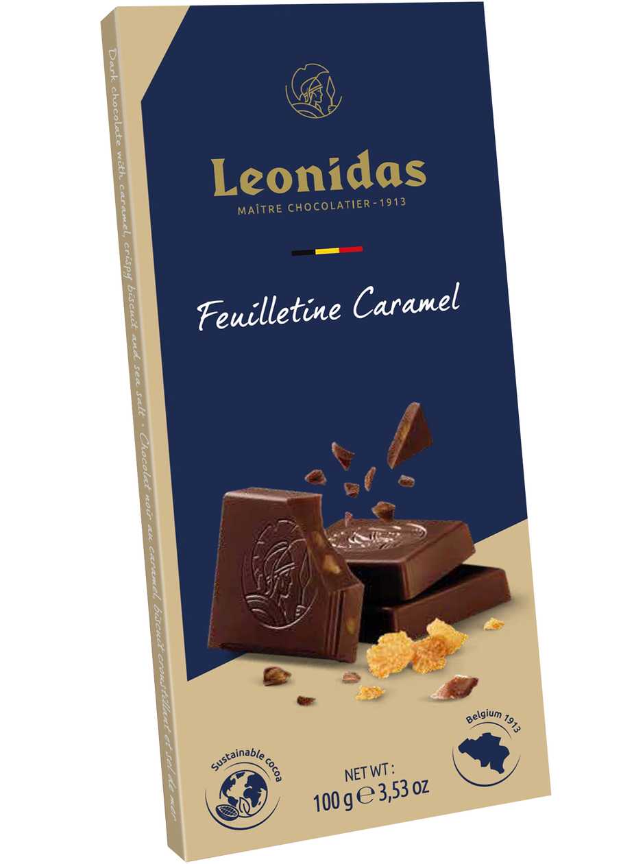 Dark Chocolate Tablet with Caramel and Crunchy Biscuit 100 g