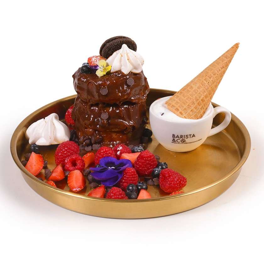 Chocolate Oreo Volcano Pancake