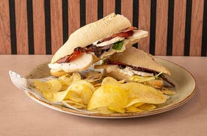 Chicken bacon baguette