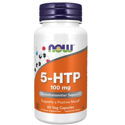 Now 5-HTP 100mg Capsules, 60 Count