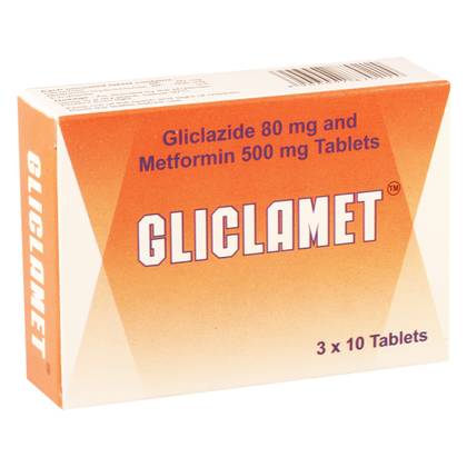 Gliclamet 80mg/500mg Tablets #30