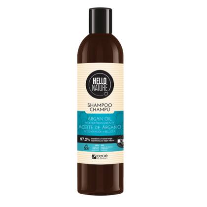 Hello Nature - Argan Restoring & Shine Shampoo for All Hair Types 300ml 5531