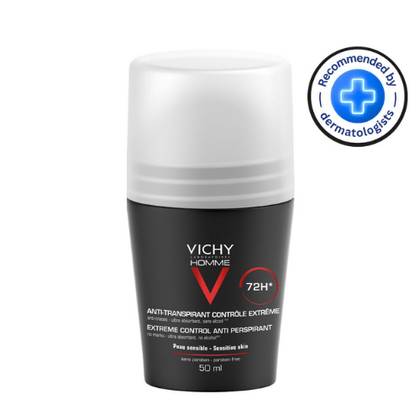 Vichy 72hr Anti-Perspirant Roll-On Deodorant for Men Extra Strength 50ml 0362/3201